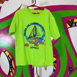 Pirana Joe, Kids Green Jamaica Regatta T-Shirt. Size 12. Excellent condition!